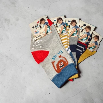 N&T gyerek tapadós zokni 6-12 hónap 5 pár