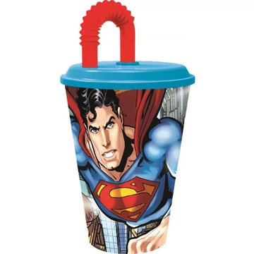 Superman szívószálas pohár 430 ml 